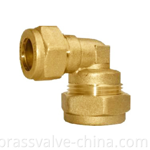 Brass Compression 90 Reducing Double Elbow Fitting H820 Jpg